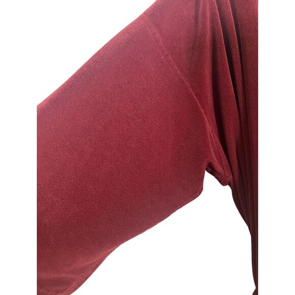 Vintage Christian Dior Red OS Robe De Chambre Luxury Old Money Classic Chic 70s - Picture 6 of 11